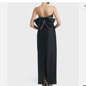 Sachin + Babi Black Strapless Dress with Bow Accent Kiera Bow Column